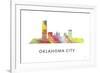 Oklahoma City Oklahoma Skyline-Marlene Watson-Framed Giclee Print