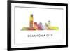 Oklahoma City Oklahoma Skyline-Marlene Watson-Framed Giclee Print