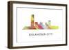 Oklahoma City Oklahoma Skyline-Marlene Watson-Framed Giclee Print