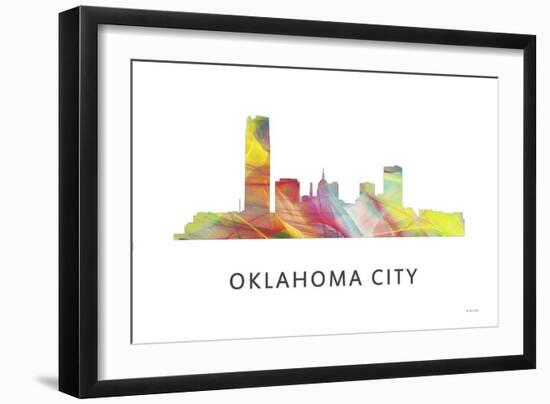 Oklahoma City Oklahoma Skyline-Marlene Watson-Framed Giclee Print