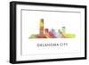 Oklahoma City Oklahoma Skyline-Marlene Watson-Framed Giclee Print