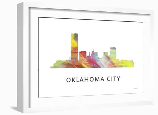 Oklahoma City Oklahoma Skyline-Marlene Watson-Framed Giclee Print