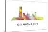 Oklahoma City Oklahoma Skyline-Marlene Watson-Stretched Canvas