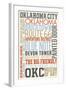 Oklahoma City, Oklahoma - Typography-Lantern Press-Framed Art Print