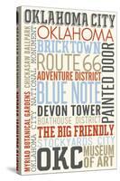 Oklahoma City, Oklahoma - Typography-Lantern Press-Stretched Canvas