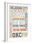 Oklahoma City, Oklahoma - Typography-Lantern Press-Framed Art Print