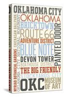 Oklahoma City, Oklahoma - Typography-Lantern Press-Stretched Canvas