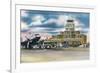 Oklahoma City, Oklahoma - Will Rogers Field Admin Building-Lantern Press-Framed Premium Giclee Print