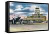 Oklahoma City, Oklahoma - Will Rogers Field Admin Building-Lantern Press-Framed Stretched Canvas