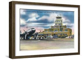 Oklahoma City, Oklahoma - Will Rogers Field Admin Building-Lantern Press-Framed Art Print