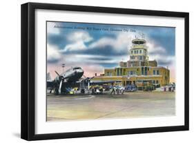 Oklahoma City, Oklahoma - Will Rogers Field Admin Building-Lantern Press-Framed Art Print