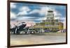 Oklahoma City, Oklahoma - Will Rogers Field Admin Building-Lantern Press-Framed Art Print