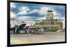 Oklahoma City, Oklahoma - Will Rogers Field Admin Building-Lantern Press-Framed Art Print