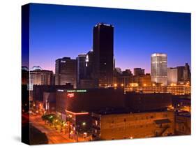 Oklahoma City Skyline Viewed from Bricktown District, Oklahoma, USA-Richard Cummins-Stretched Canvas