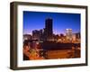 Oklahoma City Skyline Viewed from Bricktown District, Oklahoma, USA-Richard Cummins-Framed Photographic Print