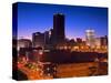 Oklahoma City Skyline Viewed from Bricktown District, Oklahoma, USA-Richard Cummins-Stretched Canvas