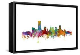 Oklahoma City Skyline-Michael Tompsett-Framed Stretched Canvas