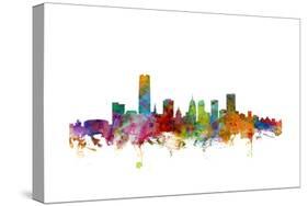 Oklahoma City Skyline-Michael Tompsett-Stretched Canvas