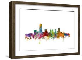 Oklahoma City Skyline-Michael Tompsett-Framed Art Print