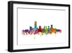 Oklahoma City Skyline-Michael Tompsett-Framed Art Print