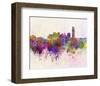 Oklahoma City Splatter Skyline-null-Framed Art Print