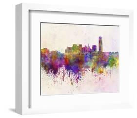 Oklahoma City Splatter Skyline-null-Framed Art Print