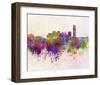 Oklahoma City Splatter Skyline-null-Framed Art Print