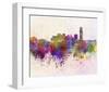 Oklahoma City Splatter Skyline-null-Framed Art Print