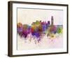 Oklahoma City Splatter Skyline-null-Framed Art Print