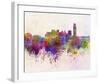 Oklahoma City Splatter Skyline-null-Framed Art Print