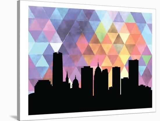 Oklahoma City Triangle-Paperfinch 0-Stretched Canvas
