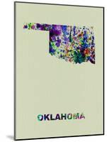 Oklahoma Color Splatter Map-NaxArt-Mounted Art Print