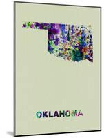 Oklahoma Color Splatter Map-NaxArt-Mounted Art Print