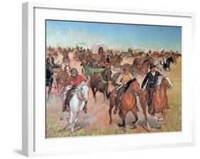 Oklahoma Land Rush, 1889-H.c. Mcbarron-Framed Giclee Print