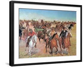 Oklahoma Land Rush, 1889-H.c. Mcbarron-Framed Giclee Print