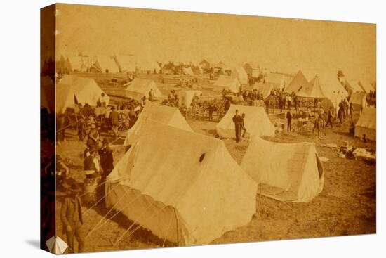 Oklahoma Land Rush: Active Camp Scene-P. Miller-Stretched Canvas