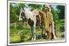 Oklahoma - Osage Indian and Pony-Lantern Press-Mounted Art Print