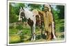 Oklahoma - Osage Indian and Pony-Lantern Press-Mounted Art Print