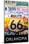 Oklahoma - Route 66 License Plates-Lantern Press-Mounted Art Print