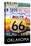 Oklahoma - Route 66 License Plates-Lantern Press-Stretched Canvas