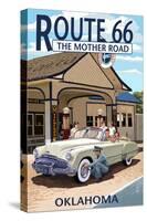 Oklahoma - Route 66 - Service Station-Lantern Press-Stretched Canvas