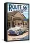 Oklahoma - Route 66 - Service Station-Lantern Press-Framed Stretched Canvas