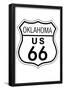 Oklahoma Route 66 Sign Art Poster Print-null-Framed Poster