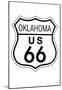 Oklahoma Route 66 Sign Art Poster Print-null-Mounted Poster