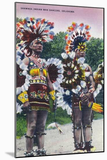 Oklahoma - Shawnee Indian War Dancers-Lantern Press-Mounted Art Print