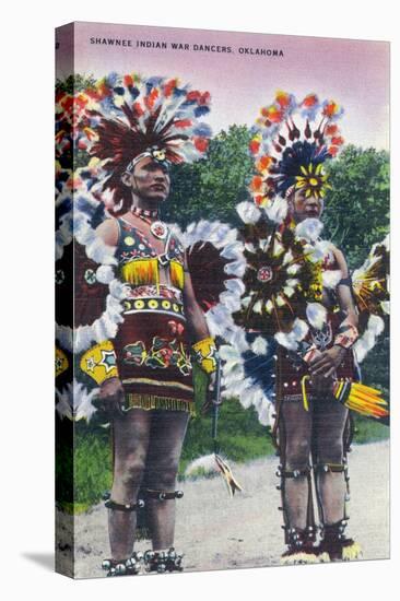 Oklahoma - Shawnee Indian War Dancers-Lantern Press-Stretched Canvas