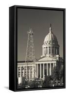 Oklahoma State Capitol Building, Oklahoma City, Oklahoma, USA-Walter Bibikow-Framed Stretched Canvas