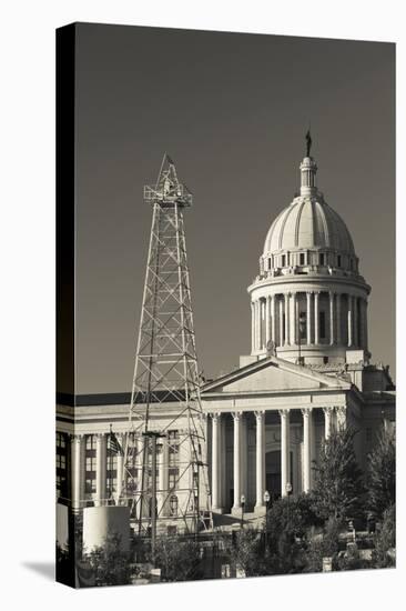 Oklahoma State Capitol Building, Oklahoma City, Oklahoma, USA-Walter Bibikow-Stretched Canvas