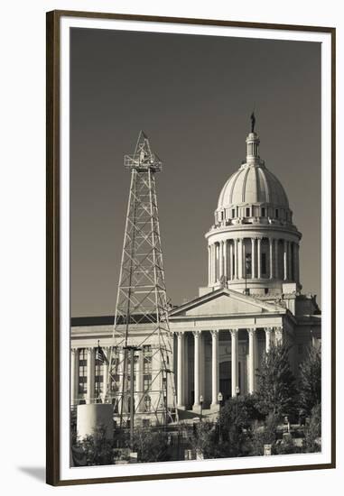 Oklahoma State Capitol Building, Oklahoma City, Oklahoma, USA-Walter Bibikow-Framed Premium Photographic Print