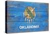 Oklahoma State Flag - Barnwood Painting-Lantern Press-Stretched Canvas